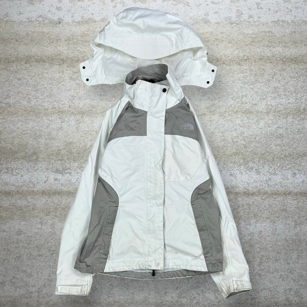 Vintage Y2K The North Face Windbreaker Ski Jacket Womens S White Nylon Full Zip